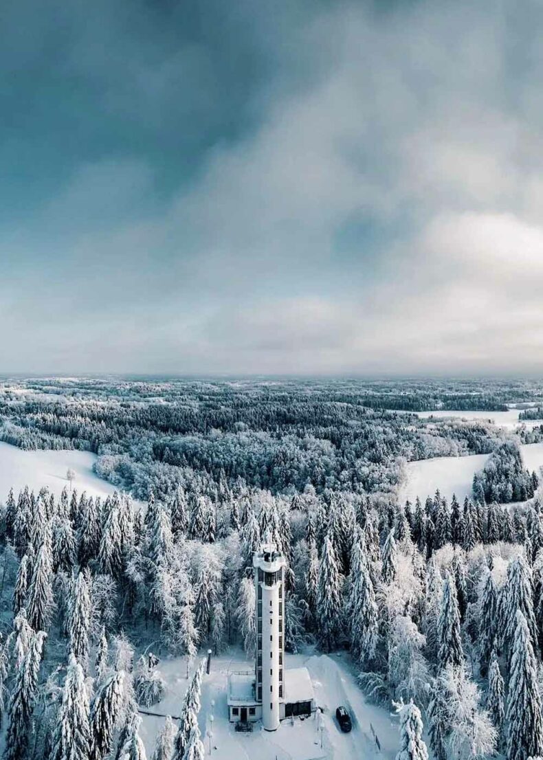 Estonia has a flat landscape with few hills