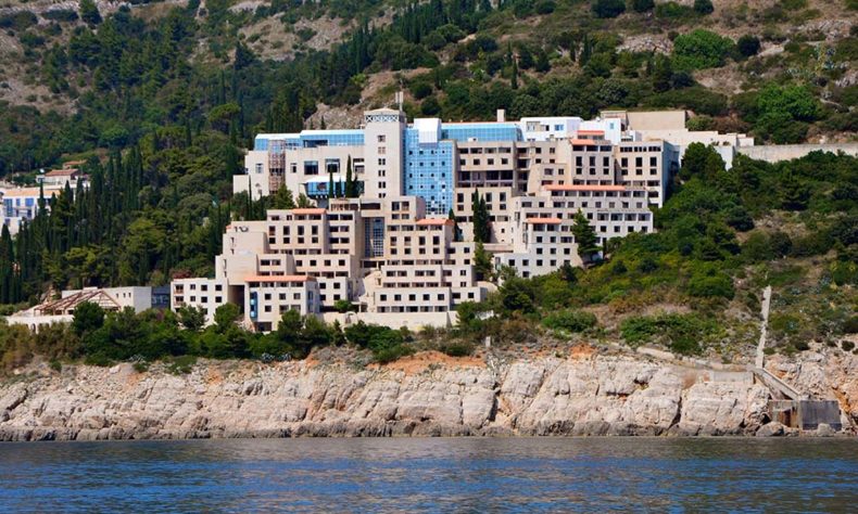 Abandoned hotel Belvedere in Dubrovnik