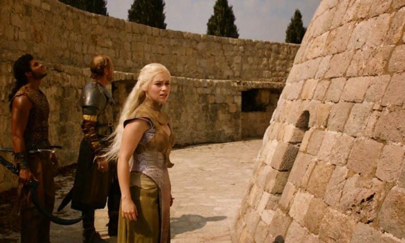 Game of thrones scene in Minčeta Tower in Dubrovnik