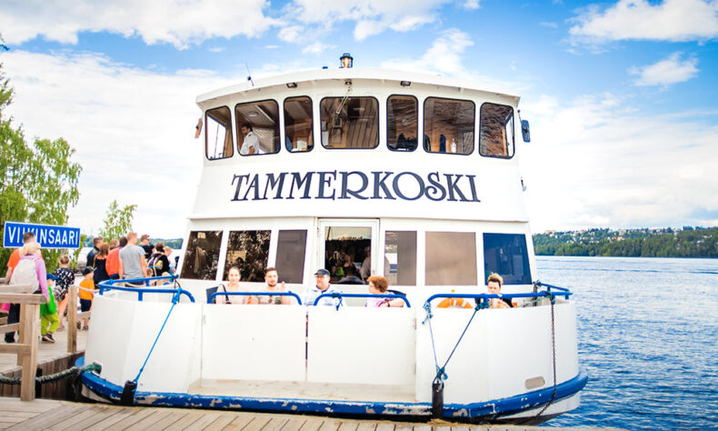 The boat to Viikinsaari Island leaves hourly from Tampere and takes 20 minutes