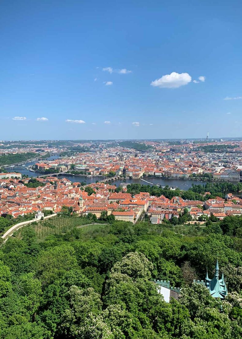 Climb onto any hill in Prague to see a stunning view of the city
