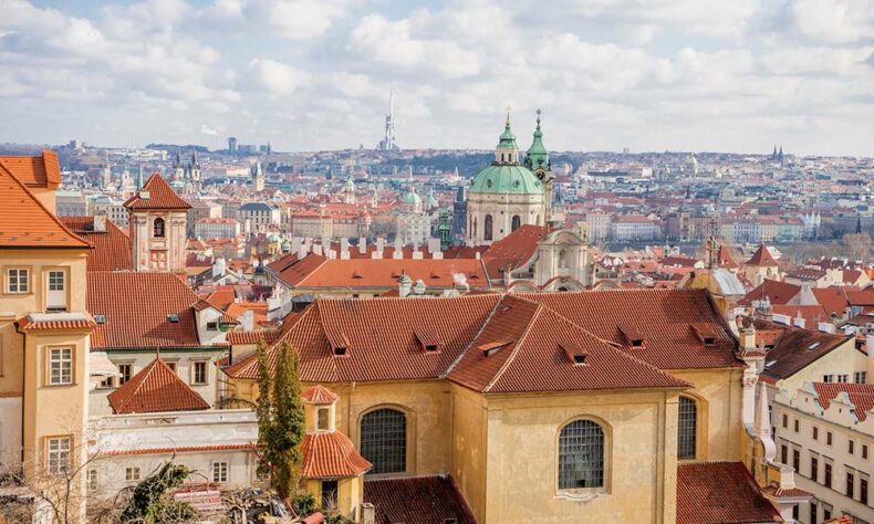 TV tower is visible from almost any spot in Prague