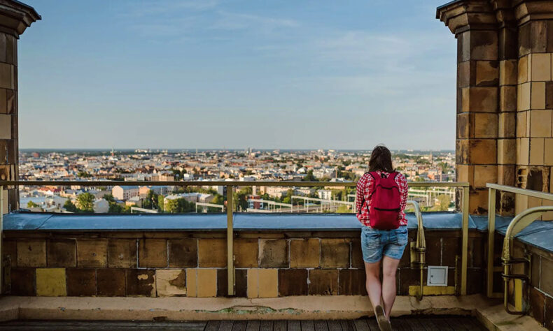 Enjoy a great view of Riga from the upper floors of the Academy of Sciences