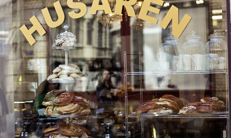 In the Café Husaren, try a plate-sized cinnamon bun known as a Hagabullen