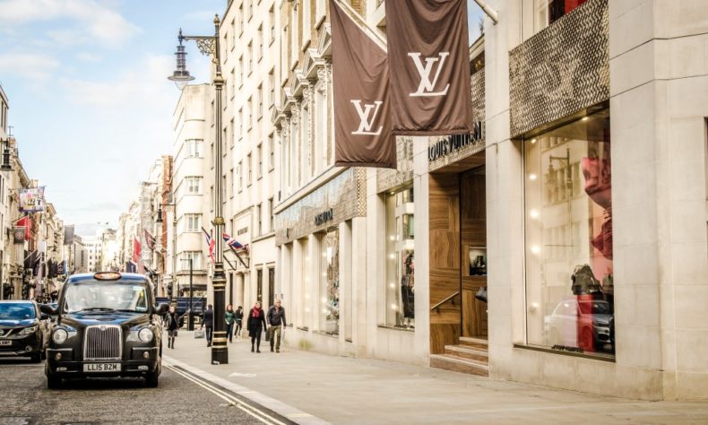 Bond Street in London with the world-famous designer stores