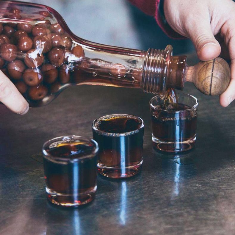 Lisbon’s native drink - ginjinha - a sour cherry liquor