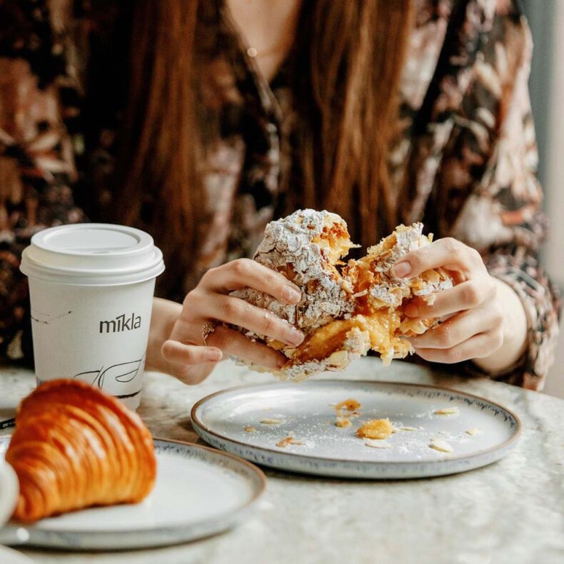 In Riga enjoy coffee and freshly baked pastries in Mīkla bakery