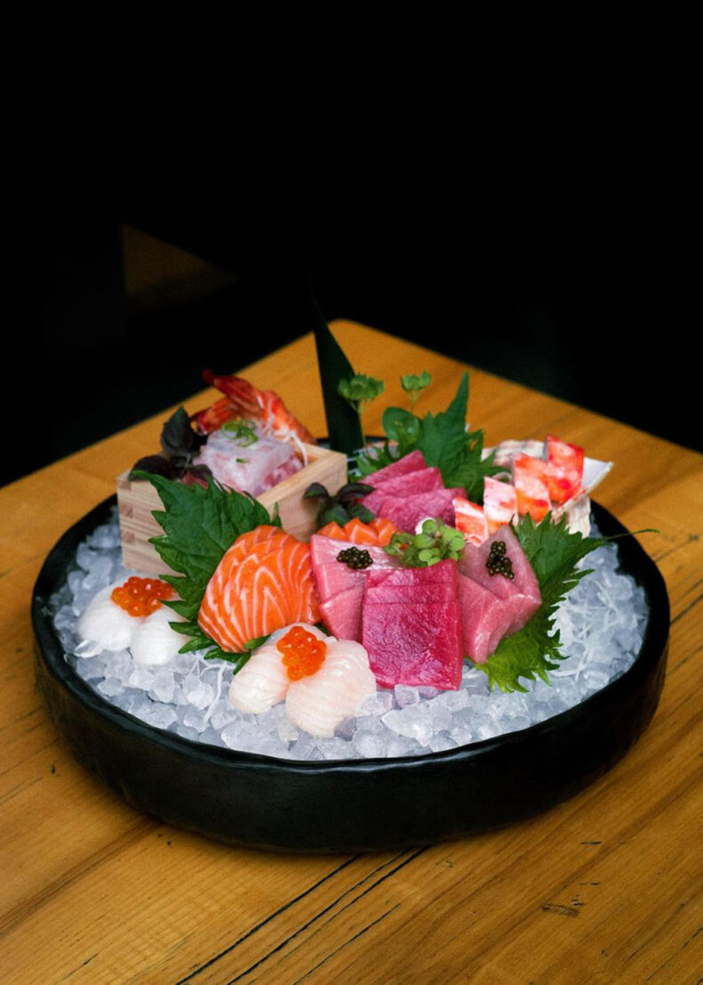 In the restaurant Catch you can put together your own sashimi plate