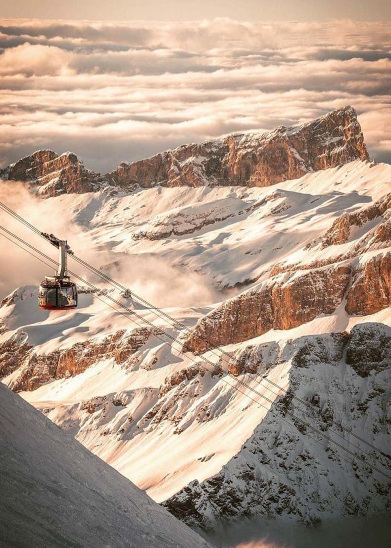 Engelberg ski resort with heavenly skiing tracks in Zurich