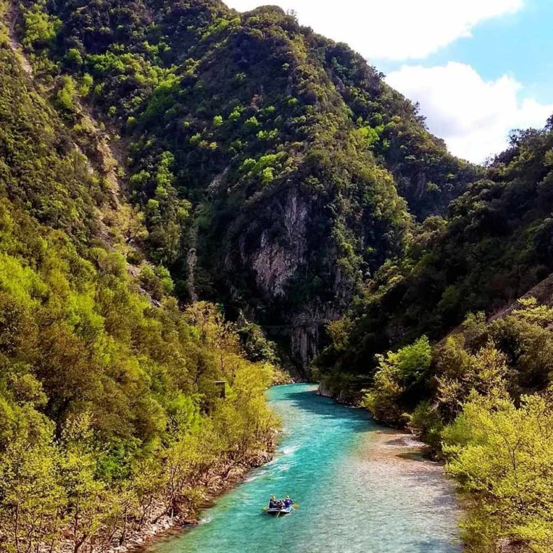 Greek rivers are popular for rafting