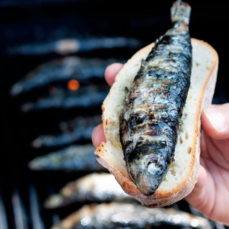 Sardines are Portuguese specialty, so try freshly grilled sardines