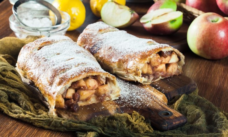 Apfelstrudel - the traditional dessert in Austria