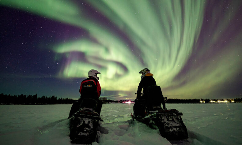 Book a guided snowmobile tour in Lapland