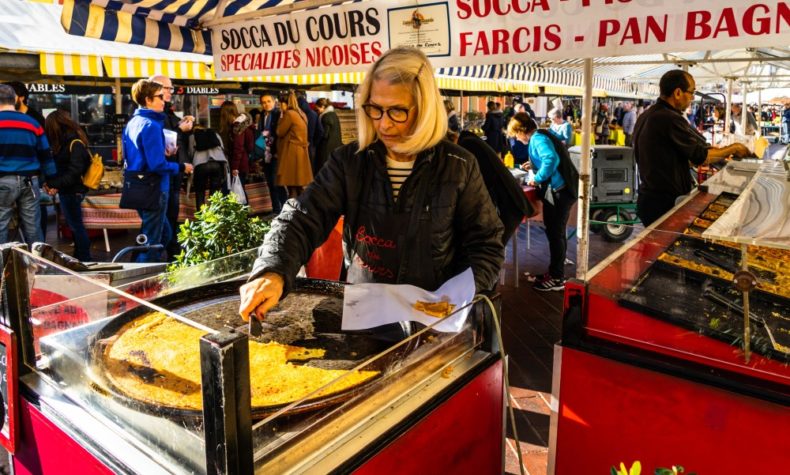 A typical street food of Nice – socca