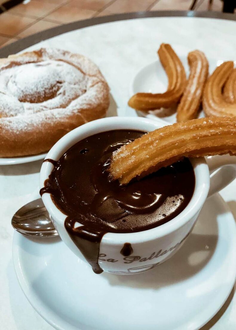 Must have dessert in Madrid - churros con chocolate
