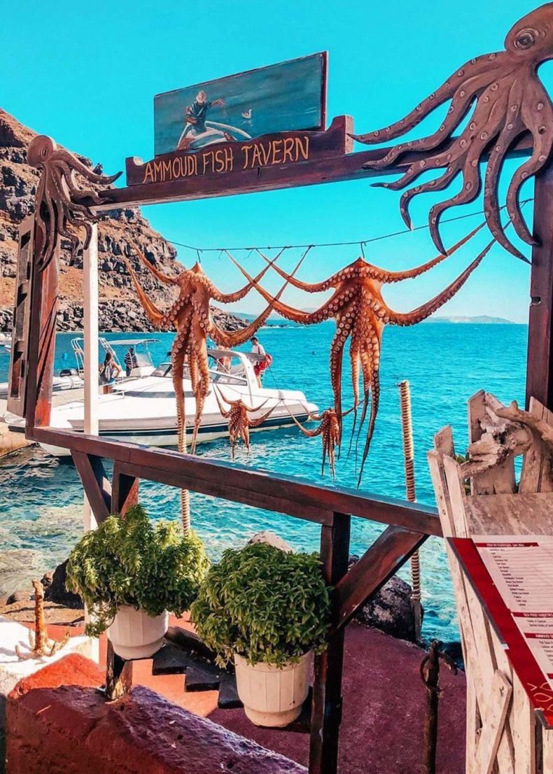 Dine in local Santorini restaurants