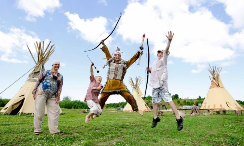 Vinetu Village is an authentic North American Indian village in Lithuania