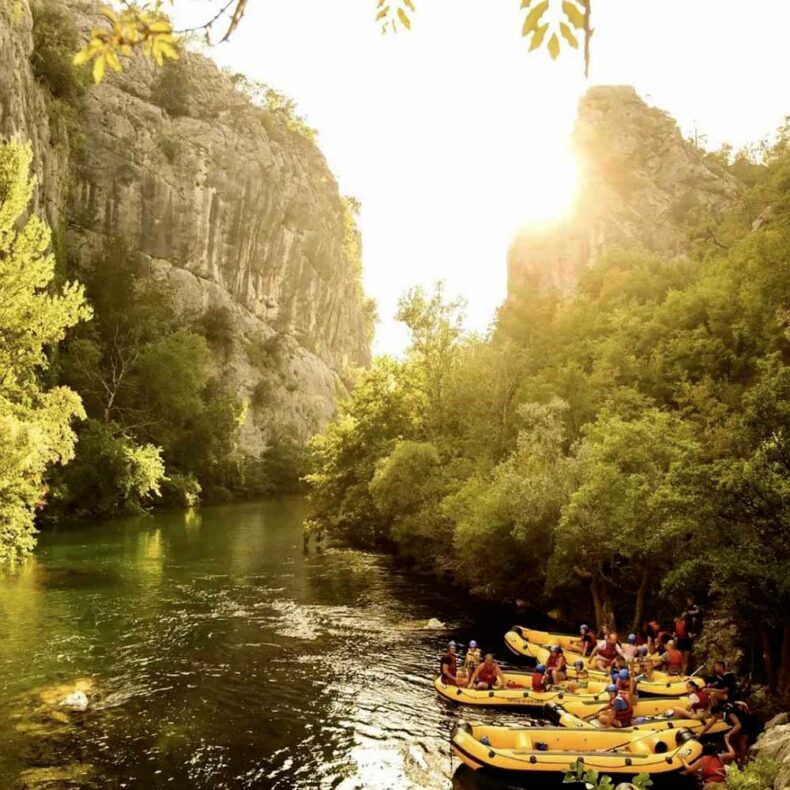 Catch adrenaline in Split by going rafting in the Cetina River