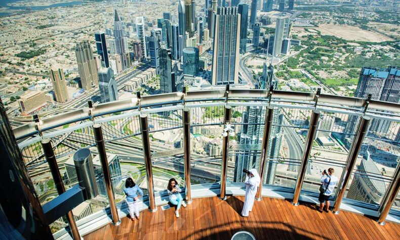 Experience dizzying heights from the Burj Khalifa observation deck
