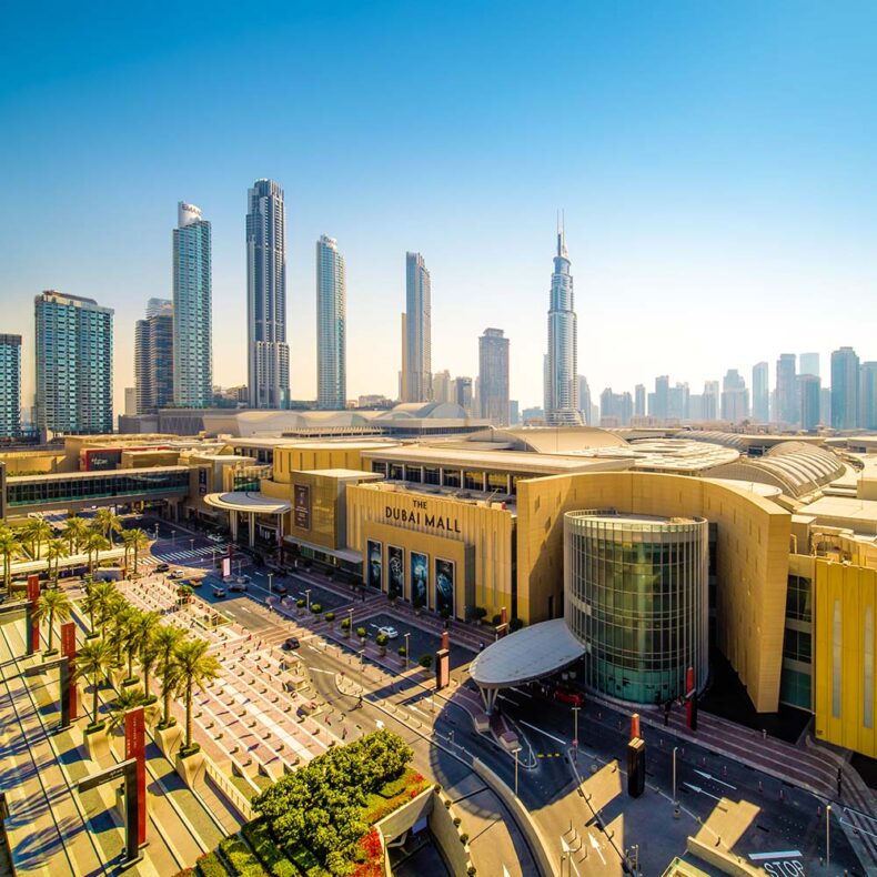 In the Dubai Mall, you will find stores from high-end global to exclusive brands