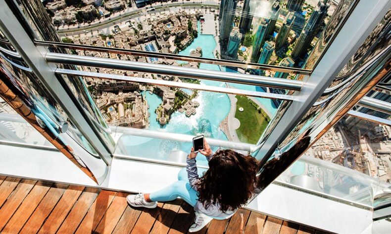 View of the city from the Burj Khalifa building