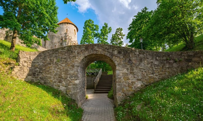 Garden of Cēsis Medieval Castle