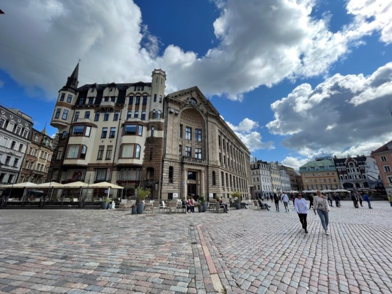 The Dome square in the centre of Riga's old town