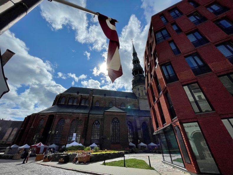 Visit St. Peters Church viewing platform for a great view over Old Riga 