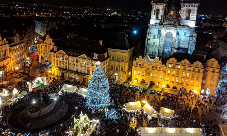 Prague's Christmas Market is known for its stunning festive backdrops