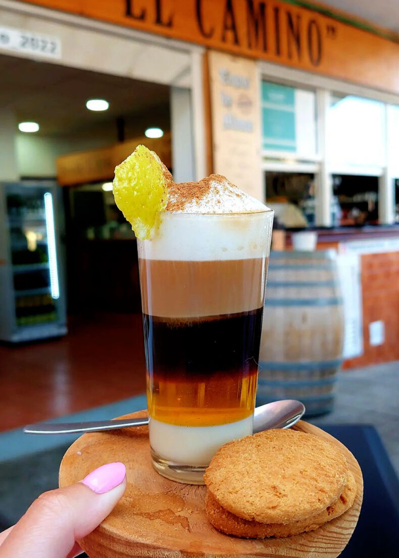 In Tenerife try a barraquito, layered coffee drink
