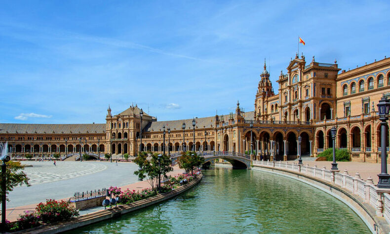 The Plaza de España is memorable urban structure of Santa Cruz