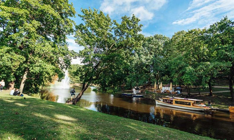 Beautiful green parks Riga