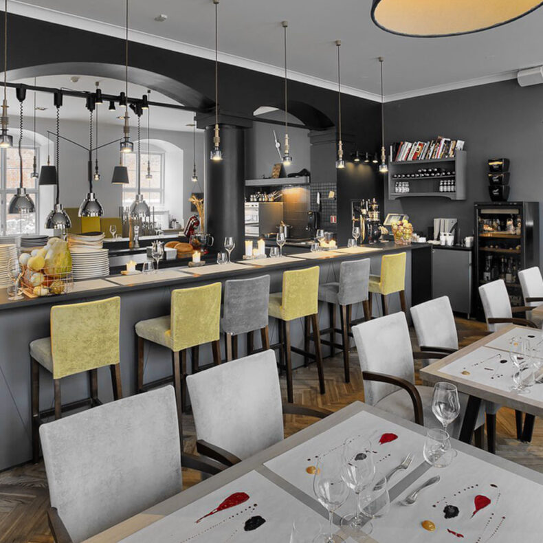 Enjoy top-notch modern Latvian cuisine at the Three Chefs Restaurant