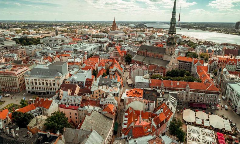 Riga Old Town panorama