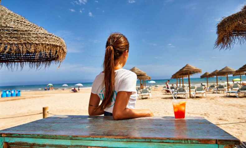 Valencia's seaside is filled with beach bars and restaurants