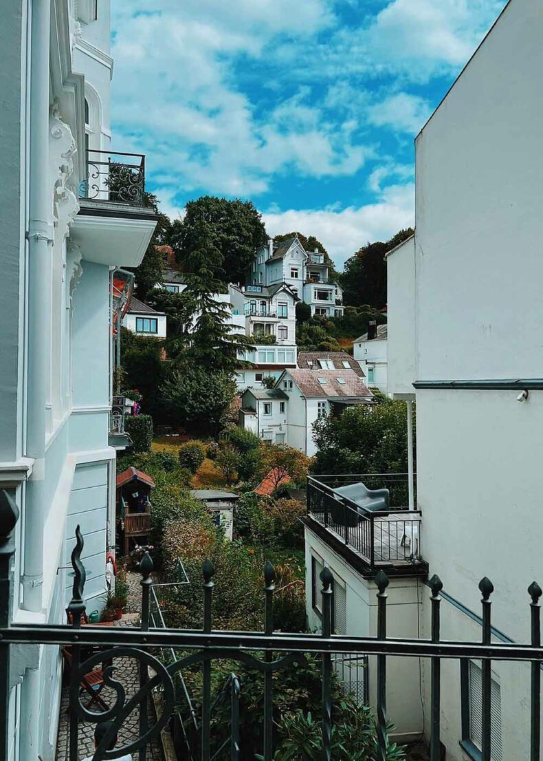 Blankenese neighbourhood in Hamburg with a Mediterranean feeling