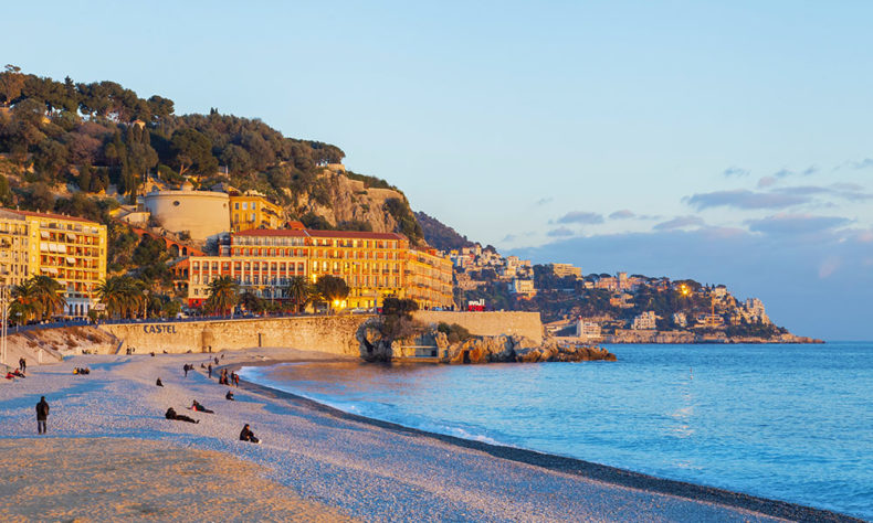 Promenade des Anglais - Nice beach - Belle Epoque mansions