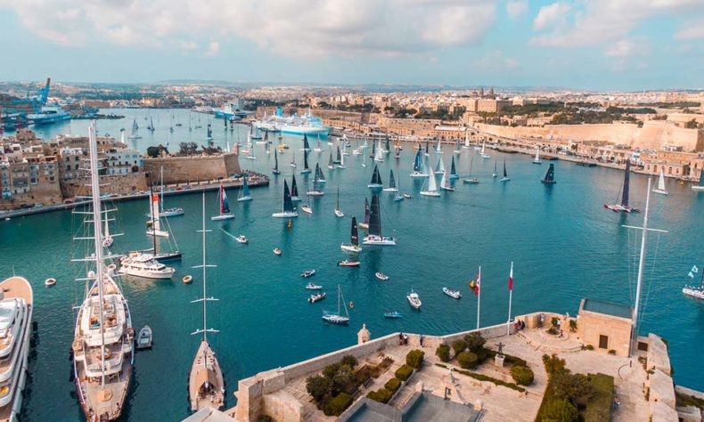 The harbour next to Valletta