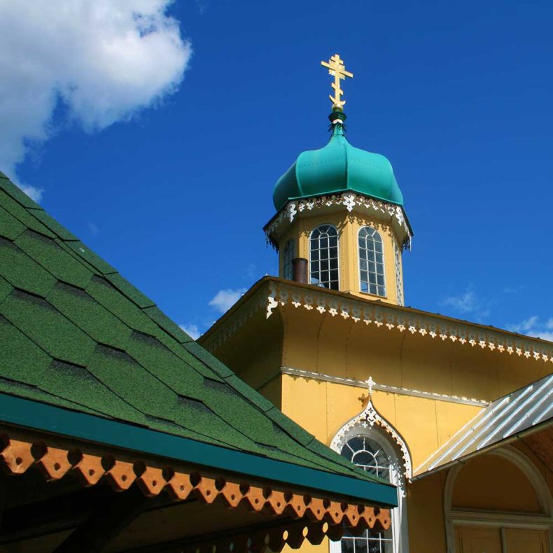 Jersika Orthodox Church the only church made of iron in Latvia