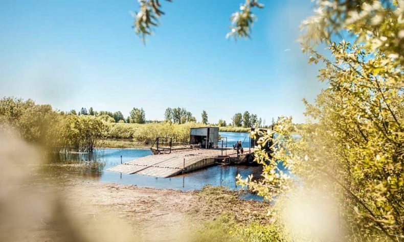 Livani Dunava ferry to cross the Daugava river