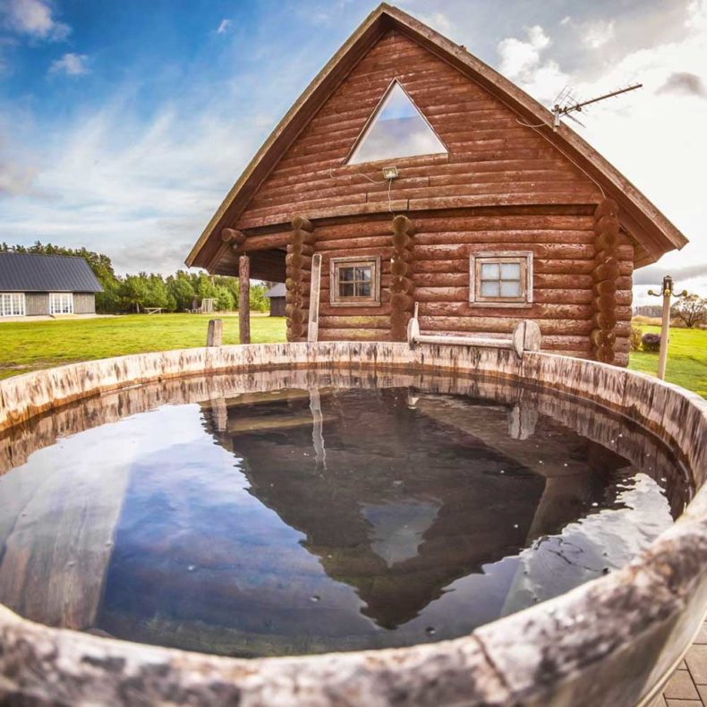 Relax in the sauna and hot tub throughout vacation in Latgale