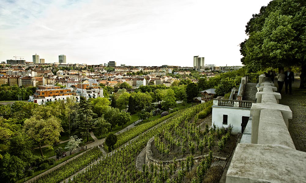 Beautiful Havlicek wine gardens in Prague Czechia