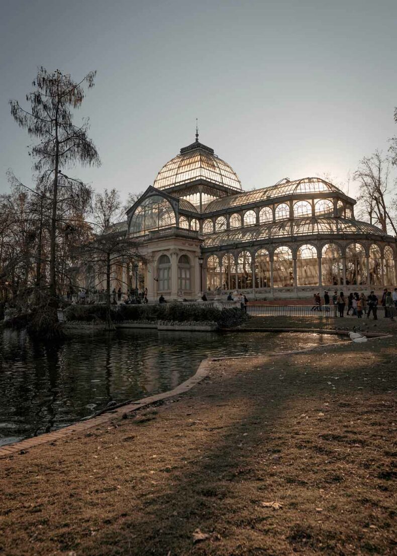 El Retiro Park, with its stunning Glass Palace