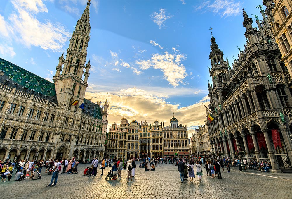 Grand Palace square in Brussels Belgium