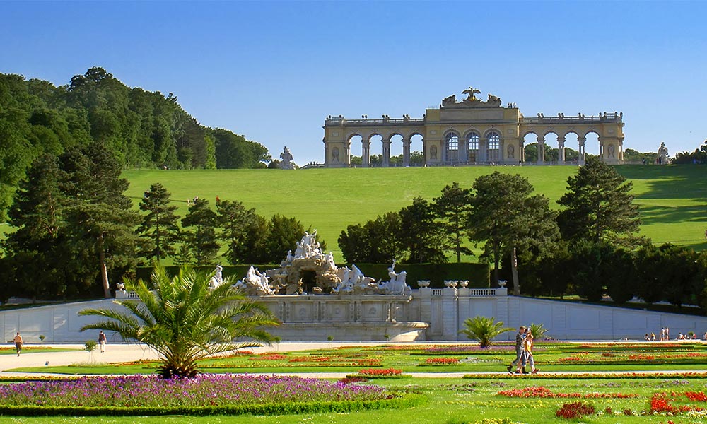 Green park in Vienna Austria