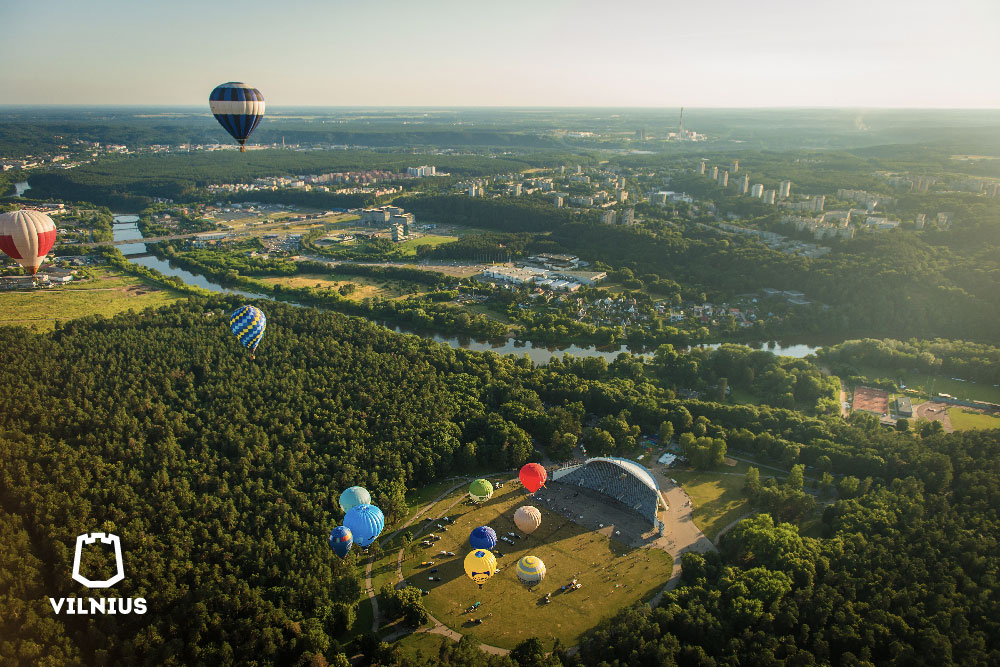 Best way to enjoy view of Vilnius Old Town is from above with hot air balloons