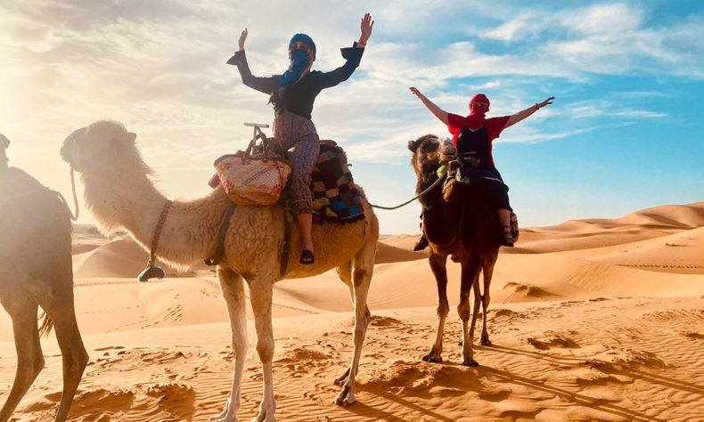sitting on a camel - breath-taking Sahara Desert