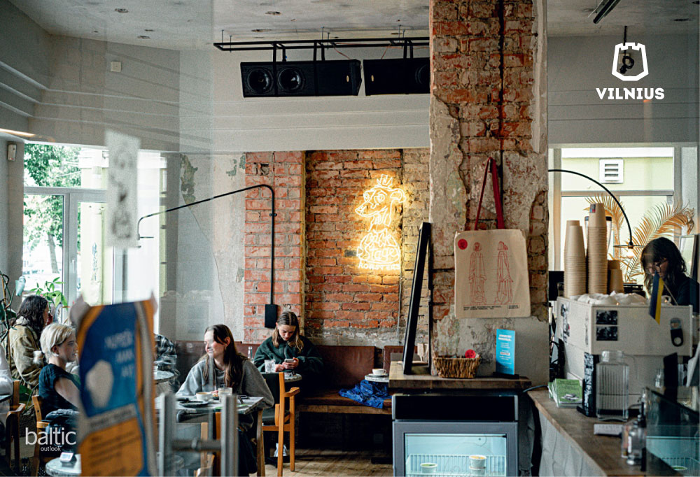 Backstage cafe is a place to get your morning coffee or afternoon snack in Vilnius
