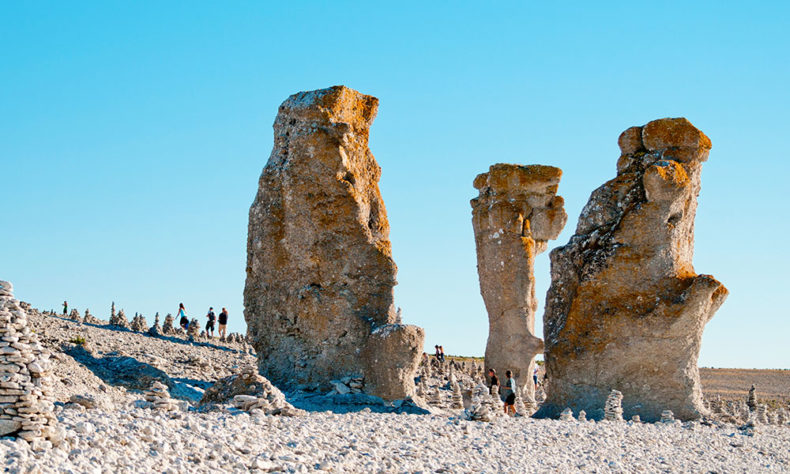 Gotland beach raukar