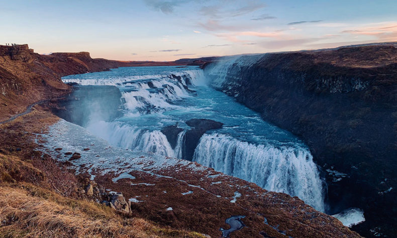 The golde circle Iceland road trip -Gullfoss waterfall